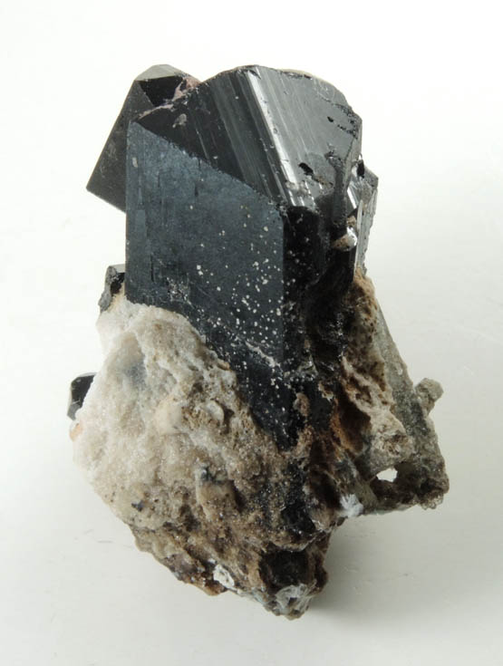 Ilvaite on Quartz from Laxey Mine, South Mountain District, Owyhee County, Idaho