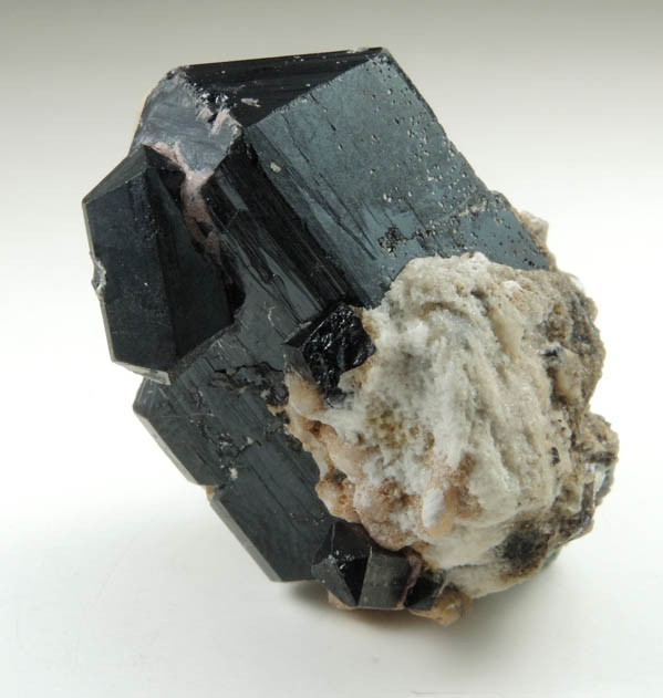 Ilvaite on Quartz from Laxey Mine, South Mountain District, Owyhee County, Idaho