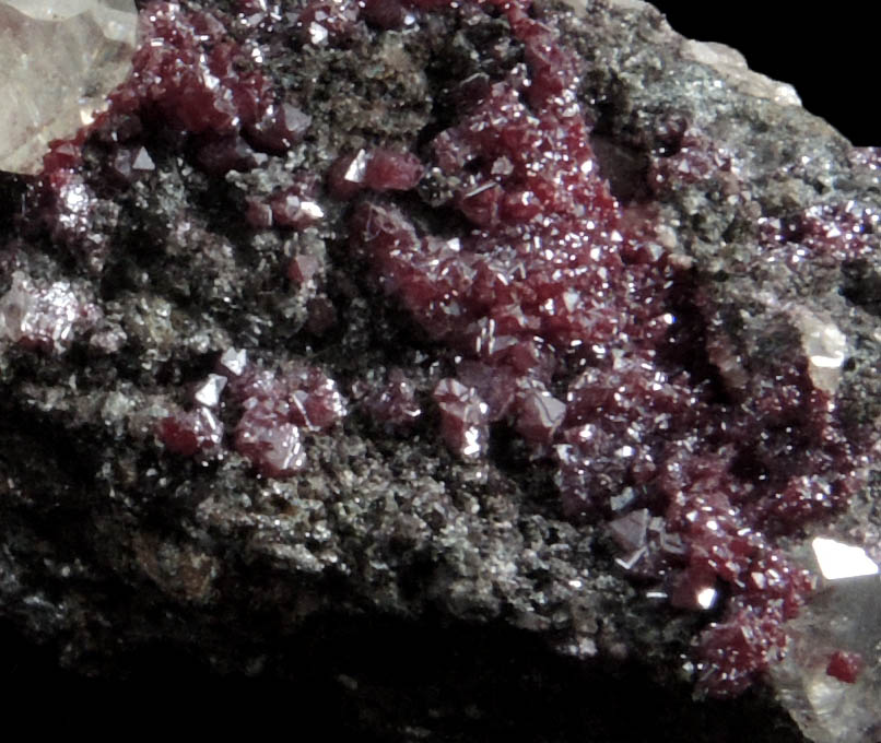 Cerussite (sixling-twinned crystals) on Cuprite from Tsumeb Mine, Otavi-Bergland District, Oshikoto, Namibia