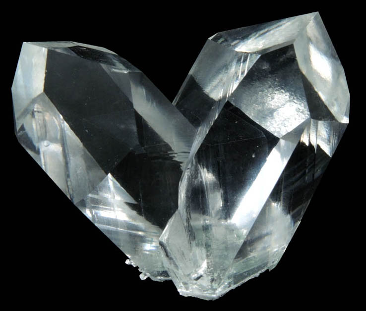 Synthetic Quartz (Reichenstein-Grieserntal Law twinned crystals) from Man-made
