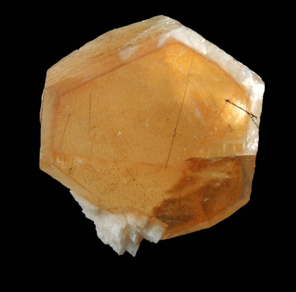 Calcite with Millerite inclusions from Corydon Crushed Stone Quarry, Harrison County, Indiana