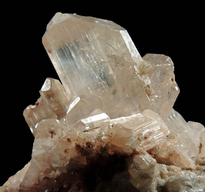 Cerussite (V-twinned crystals) from Mammoth Mine, Tiger District, Pinal County, Arizona