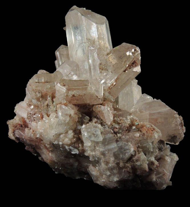 Cerussite (V-twinned crystals) from Mammoth Mine, Tiger District, Pinal County, Arizona