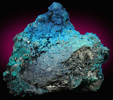 Cornetite, Malachite, Chrysocolla over Hematite from L'Etoile du Congo Mine, Lubumbashi, Katanga (Shaba) Province, Democratic Republic of the Congo (Type Locality for Cornetite)
