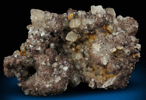 Calcite on Quartz with Goethite-Hematite from Prospect Park Quarry, Prospect Park, Passaic County, New Jersey