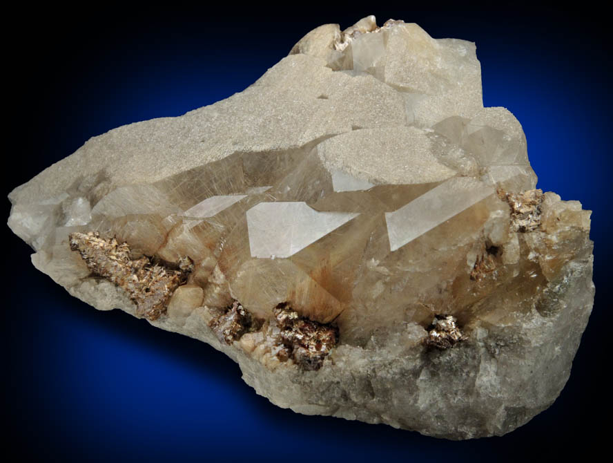 Quartz with Rutile inclusions and Rutile pseudomorphs after Anatase from Cuiab District, Gouveia, Minas Gerais, Brazil