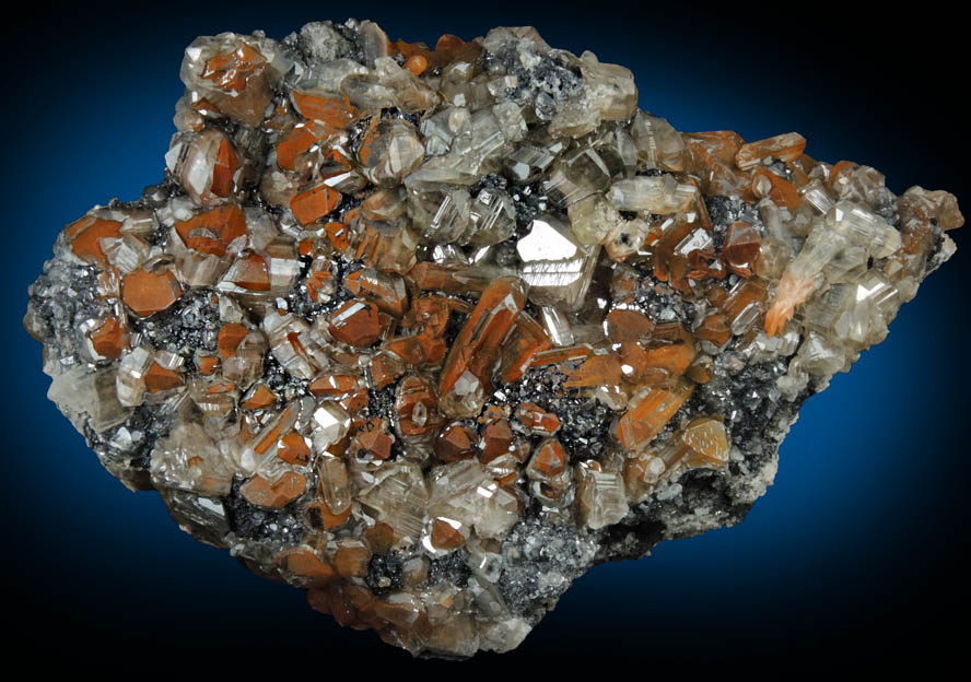Cerussite on Galena with minor Barite from Mibladen, Haute Moulouya Basin, Zeida-Aouli-Mibladen belt, Midelt Province, Morocco