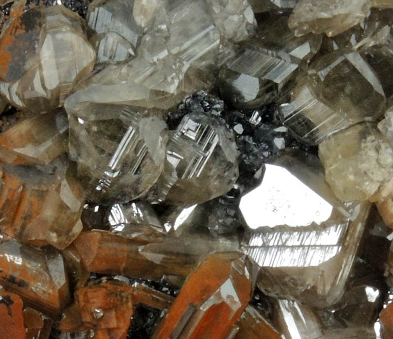 Cerussite on Galena with minor Barite from Mibladen, Haute Moulouya Basin, Zeida-Aouli-Mibladen belt, Midelt Province, Morocco