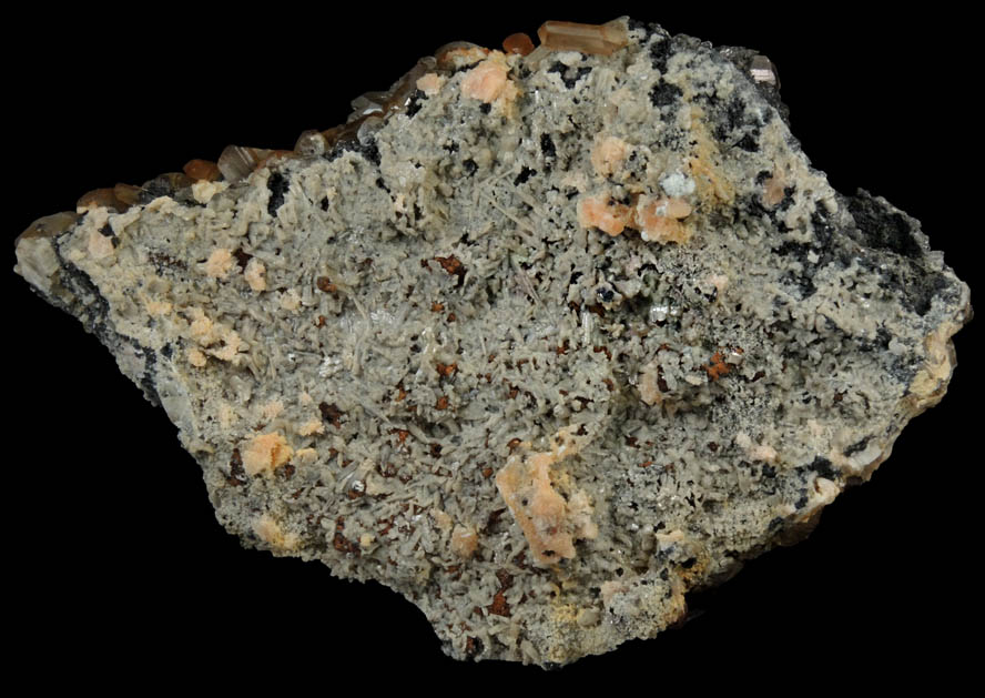 Cerussite on Galena with minor Barite from Mibladen, Haute Moulouya Basin, Zeida-Aouli-Mibladen belt, Midelt Province, Morocco