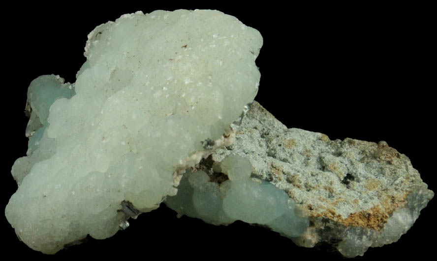 Prehnite pseudomorphs after Anhydrite plus Babingtonite with Actinolite alteration from Prospect Park Quarry, Prospect Park, Passaic County, New Jersey