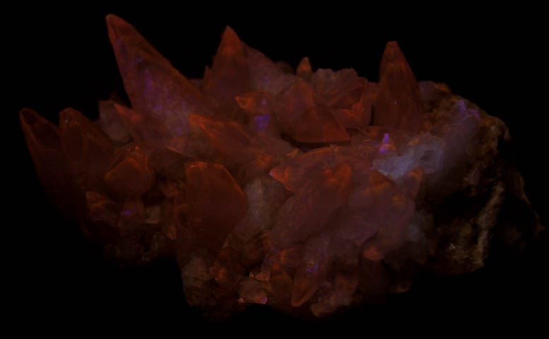 Calcite over Fluorite and Barite from Minerva #1 Mine, Cave-in-Rock District, Hardin County, Illinois