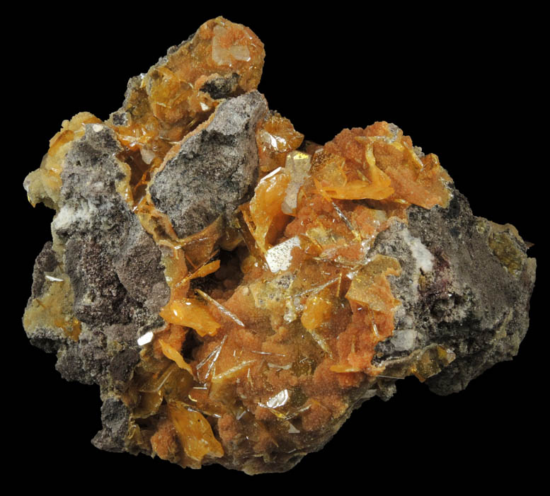 Mimetite with Wulfenite from San Francisco Mine, Cerro Prieto, north of Cucurpe, Sonora, Mexico