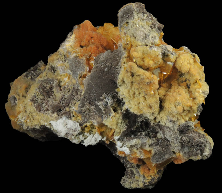 Mimetite with Wulfenite from San Francisco Mine, Cerro Prieto, north of Cucurpe, Sonora, Mexico