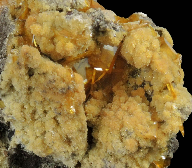 Mimetite with Wulfenite from San Francisco Mine, Cerro Prieto, north of Cucurpe, Sonora, Mexico