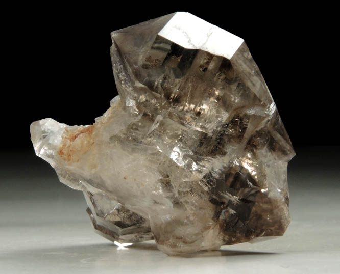 Quartz var. Smoky Quartz with Milky Quartz from Mount Marie Quarry, 7.5 km southeast of Paris Hill, Oxford County, Maine