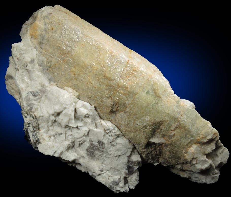 Beryl in Albite from Beauregard Quarry, Alstead, Cheshire County, New Hampshire