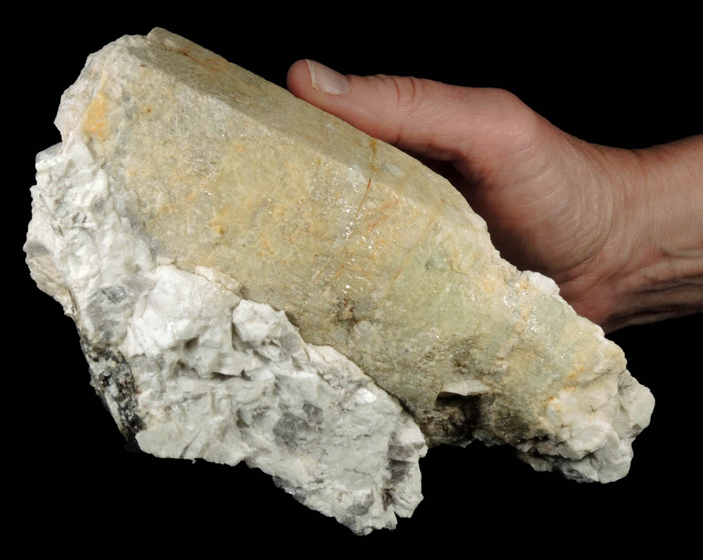 Beryl in Albite from Beauregard Quarry, Alstead, Cheshire County, New Hampshire