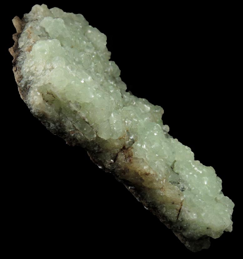 Prehnite pseudomorphs after Anhydrite with minor Calcite from New Street Quarry, Paterson, Passaic County, New Jersey