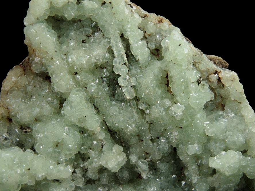 Prehnite pseudomorphs after Anhydrite with minor Calcite from New Street Quarry, Paterson, Passaic County, New Jersey