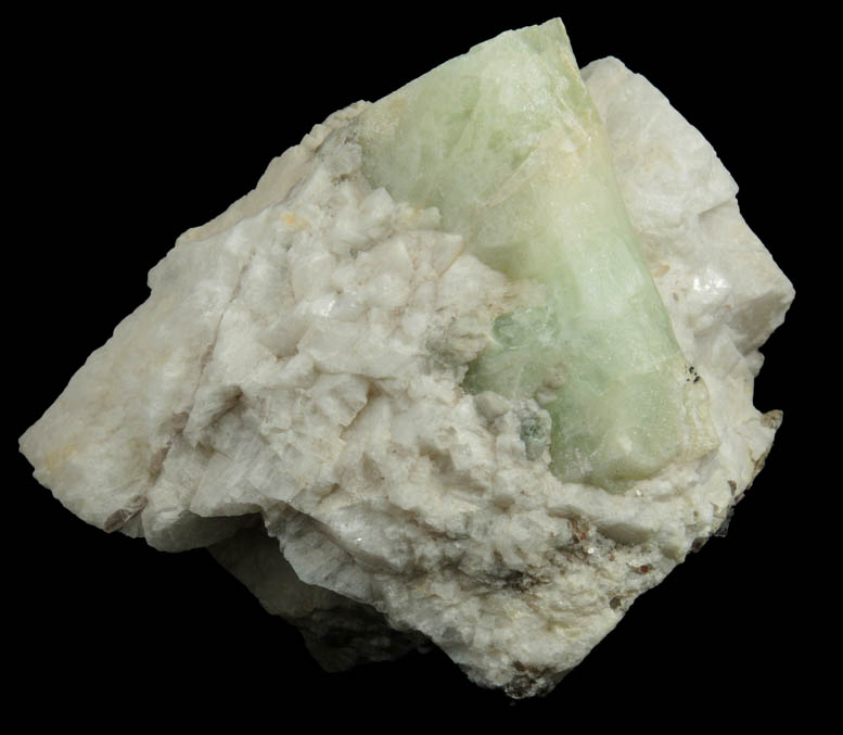 Beryl in Albite from Beauregard Quarry, Alstead, Cheshire County, New Hampshire