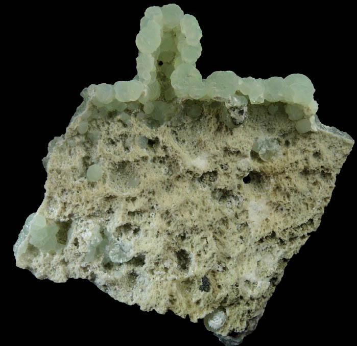 Prehnite pseudomorphs after Anhydrite from Prospect Park Quarry, Prospect Park, Passaic County, New Jersey