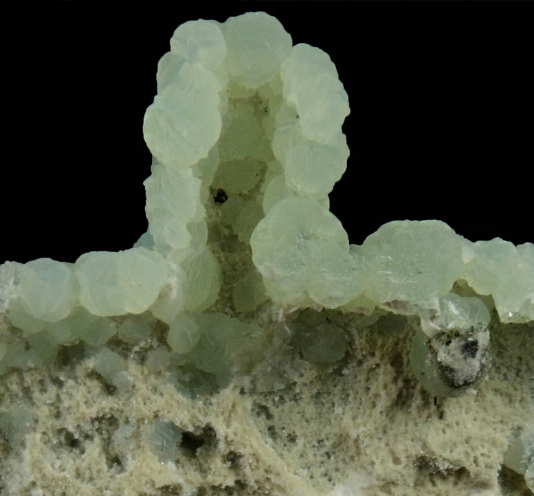 Prehnite pseudomorphs after Anhydrite from Prospect Park Quarry, Prospect Park, Passaic County, New Jersey