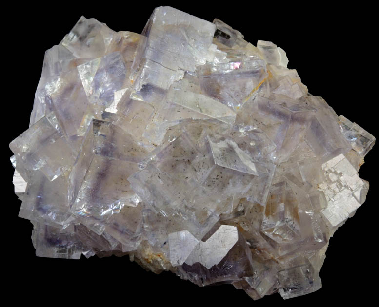 Fluorite (color zoned crystals) with Pyrite inclusions from Mina Emilio, Loroe, Caravia District, Asturias, Spain