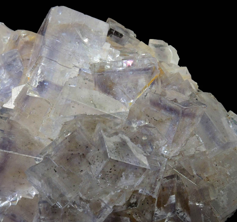 Fluorite (color zoned crystals) with Pyrite inclusions from Mina Emilio, Loroñe, Caravia District, Asturias, Spain