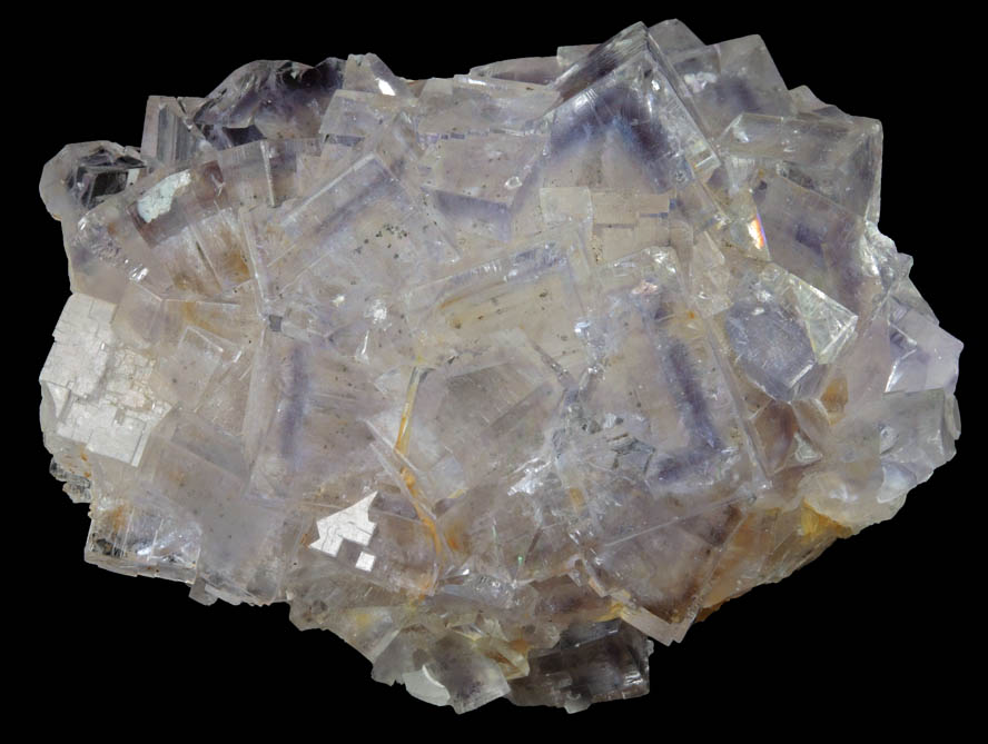 Fluorite (color zoned crystals) with Pyrite inclusions from Mina Emilio, Loroe, Caravia District, Asturias, Spain