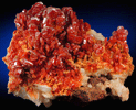 Vanadinite over Barite from Mibladen, Haute Moulouya Basin, Zeida-Aouli-Mibladen belt, Midelt Province, Morocco