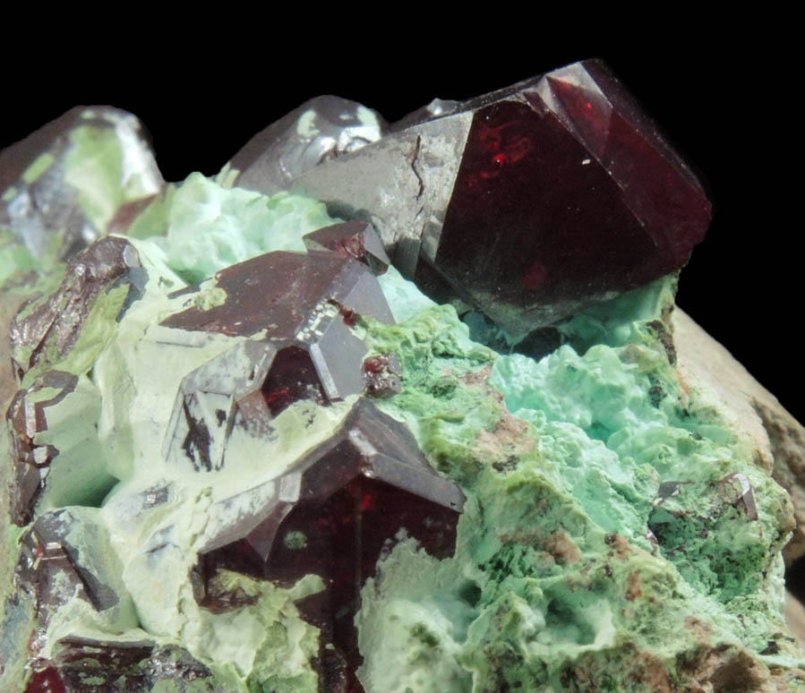 Cuprite over Chrysocolla from Mashamba West Mine, 13 km west of Kolwezi, Katanga Copperbelt, Lualaba Province, Democratic Republic of the Congo