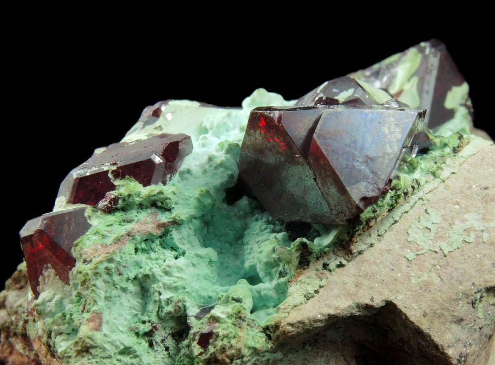 Cuprite over Chrysocolla from Mashamba West Mine, 13 km west of Kolwezi, Katanga Copperbelt, Lualaba Province, Democratic Republic of the Congo