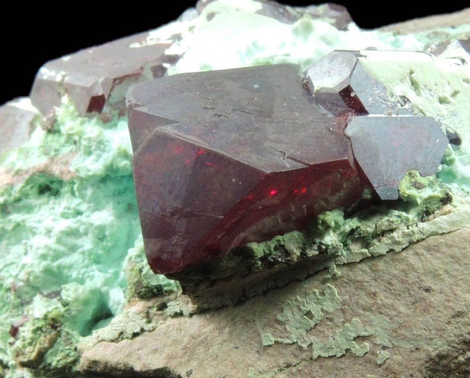 Cuprite over Chrysocolla from Mashamba West Mine, 13 km west of Kolwezi, Katanga Copperbelt, Lualaba Province, Democratic Republic of the Congo