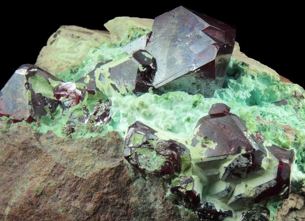 Cuprite over Chrysocolla from Mashamba West Mine, 13 km west of Kolwezi, Katanga Copperbelt, Lualaba Province, Democratic Republic of the Congo