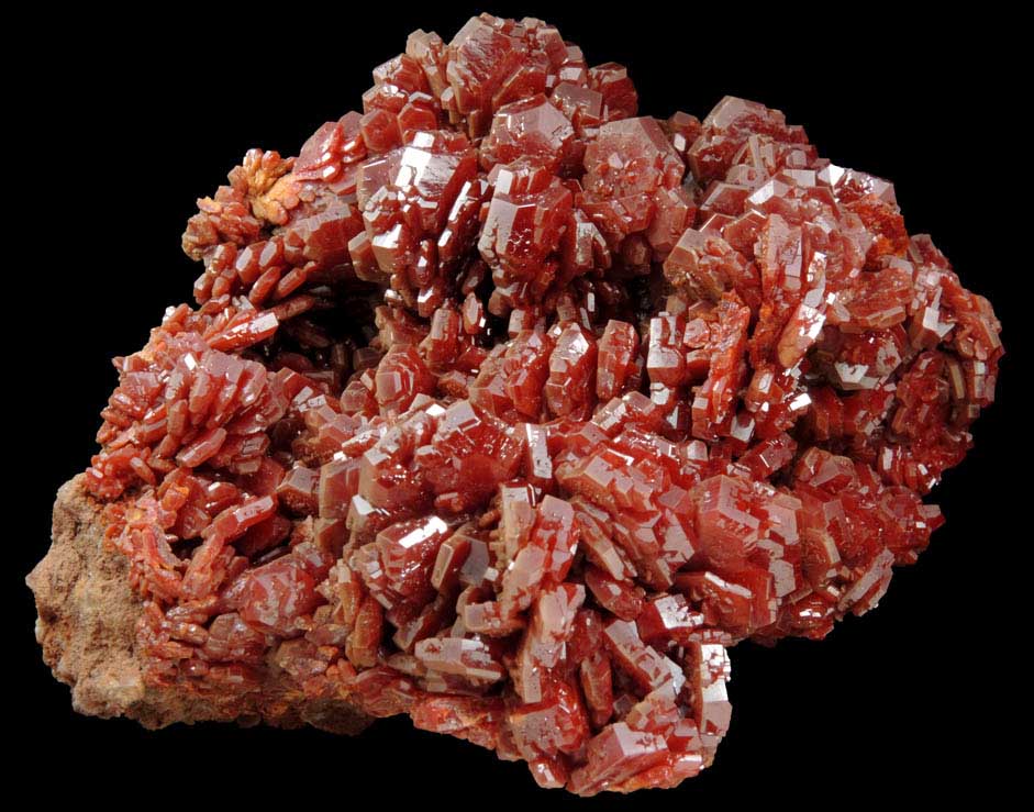 Vanadinite from Mibladen, Haute Moulouya Basin, Zeida-Aouli-Mibladen belt, Midelt Province, Morocco