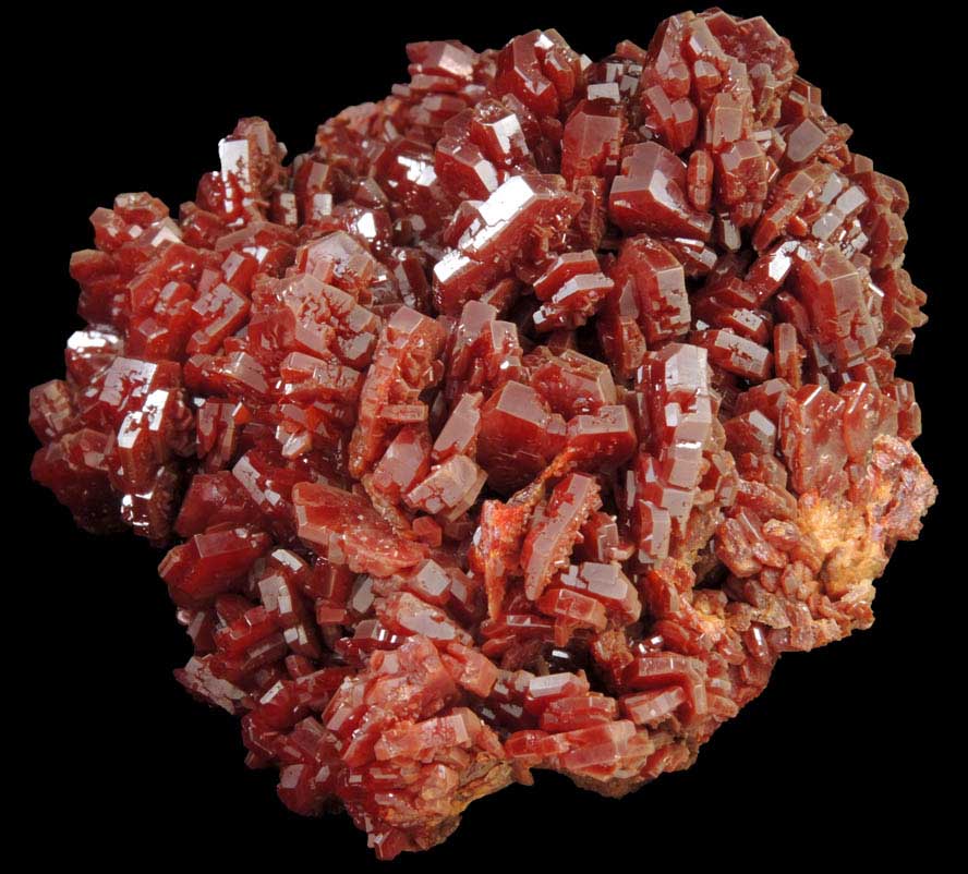 Vanadinite from Mibladen, Haute Moulouya Basin, Zeida-Aouli-Mibladen belt, Midelt Province, Morocco