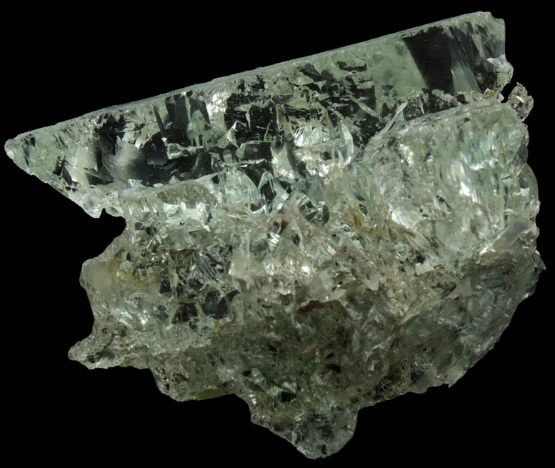 Beryl var. Aquamarine (etched gem-grade crystal) from Divino das Laranjeiras, Minas Gerais, 	Brazil