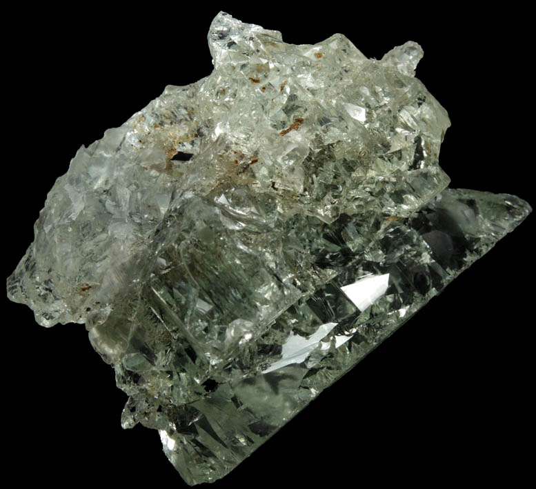 Beryl var. Aquamarine (etched gem-grade crystal) from Divino das Laranjeiras, Minas Gerais, 	Brazil