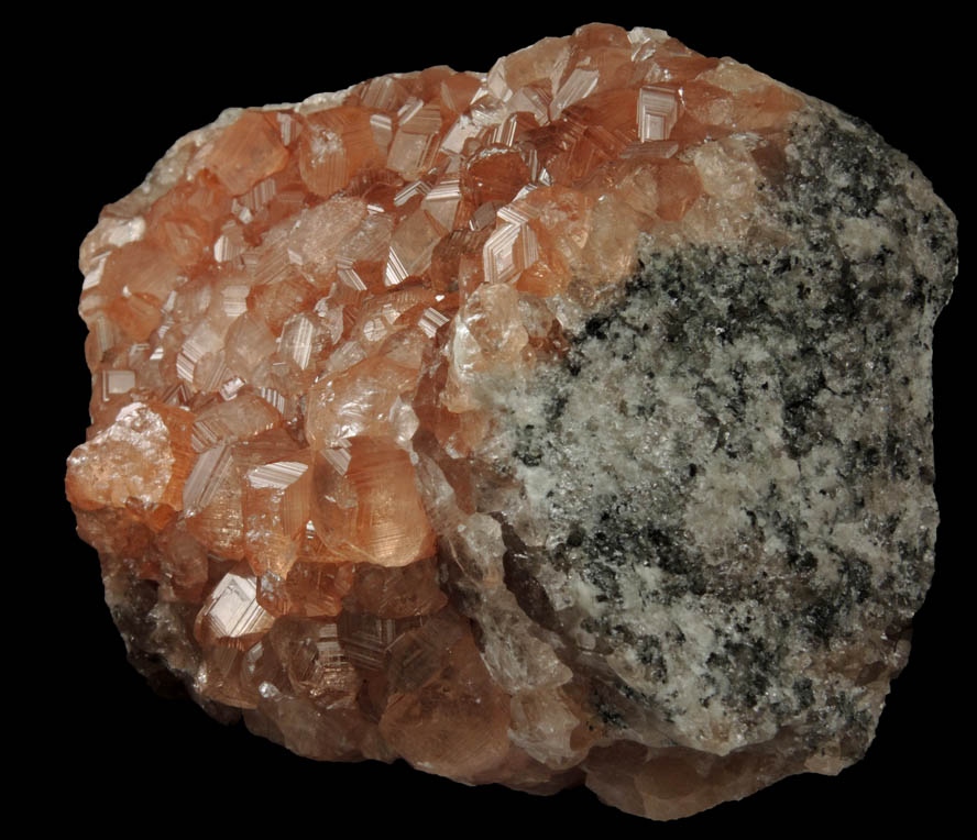 Grossular Garnet on Diopside-rich matrix from Jeffrey Mine, Asbestos, Qubec, Canada