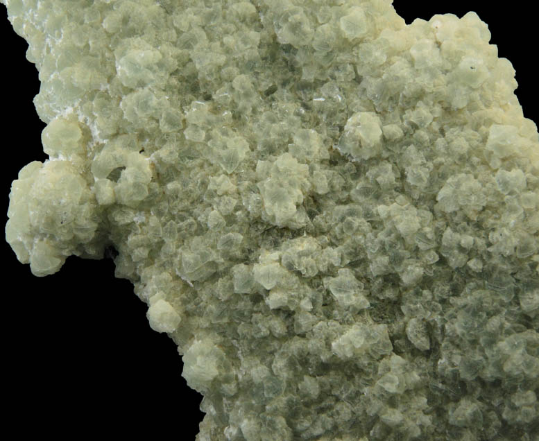 Prehnite pseudomorph after Anhydrite with Calcite and Babingtonite from Prospect Park Quarry, Prospect Park, Passaic County, New Jersey