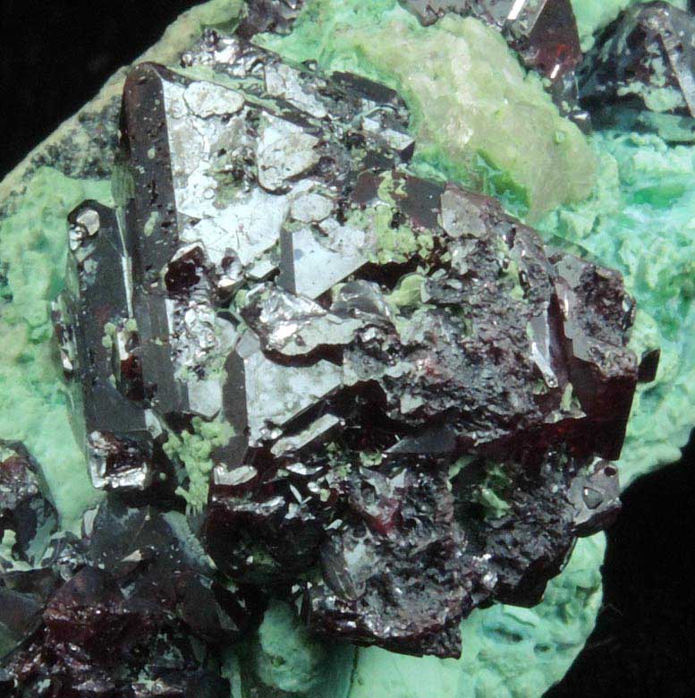 Cuprite on Chrysocolla from L'Etoile du Congo Mine, Lubumbashi, Katanga Copperbelt, Haut-Katanga Province, Democratic Republic of the Congo