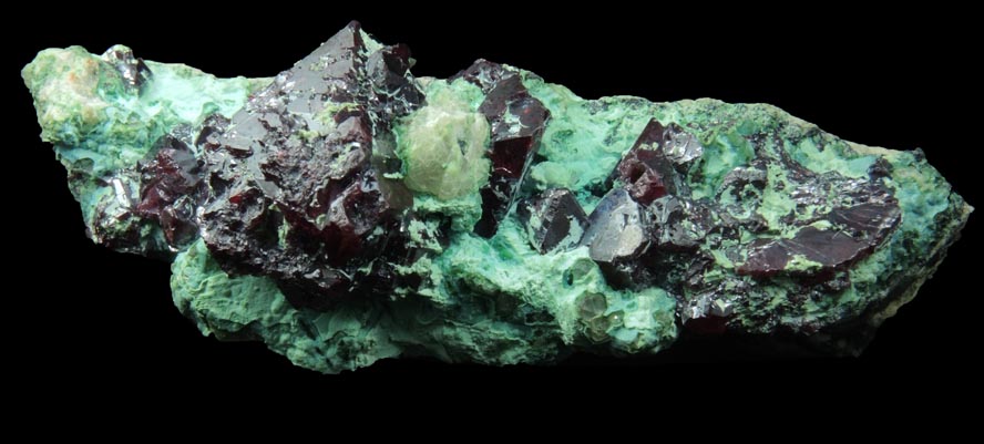 Cuprite on Chrysocolla from L'Etoile du Congo Mine, Lubumbashi, Katanga Copperbelt, Haut-Katanga Province, Democratic Republic of the Congo