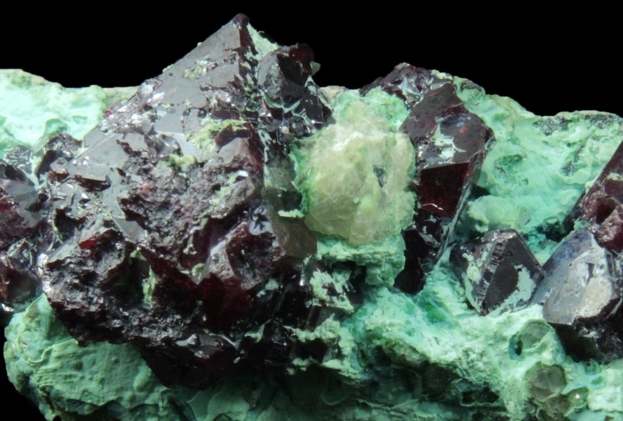 Cuprite on Chrysocolla from L'Etoile du Congo Mine, Lubumbashi, Katanga Copperbelt, Haut-Katanga Province, Democratic Republic of the Congo