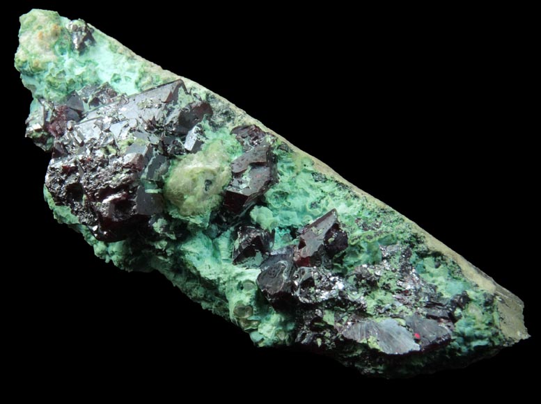 Cuprite on Chrysocolla from L'Etoile du Congo Mine, Lubumbashi, Katanga Copperbelt, Haut-Katanga Province, Democratic Republic of the Congo