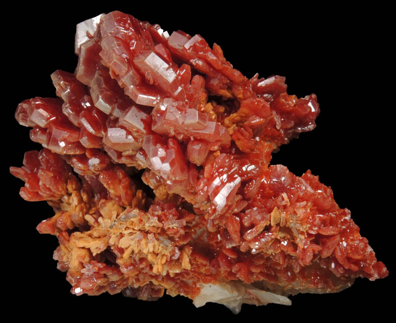 Vanadinite with Barite from Mibladen, Haute Moulouya Basin, Zeida-Aouli-Mibladen belt, Midelt Province, Morocco