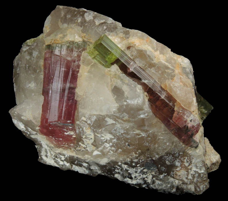 Elbaite Tourmaline in Quartz from Himalaya Mine, Mesa Grande District, San Diego County, California