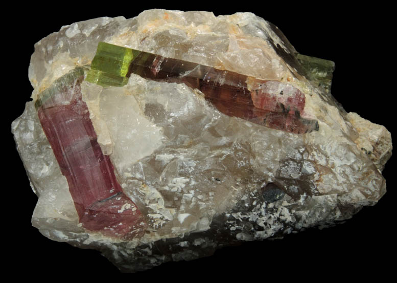 Elbaite Tourmaline in Quartz from Himalaya Mine, Mesa Grande District, San Diego County, California