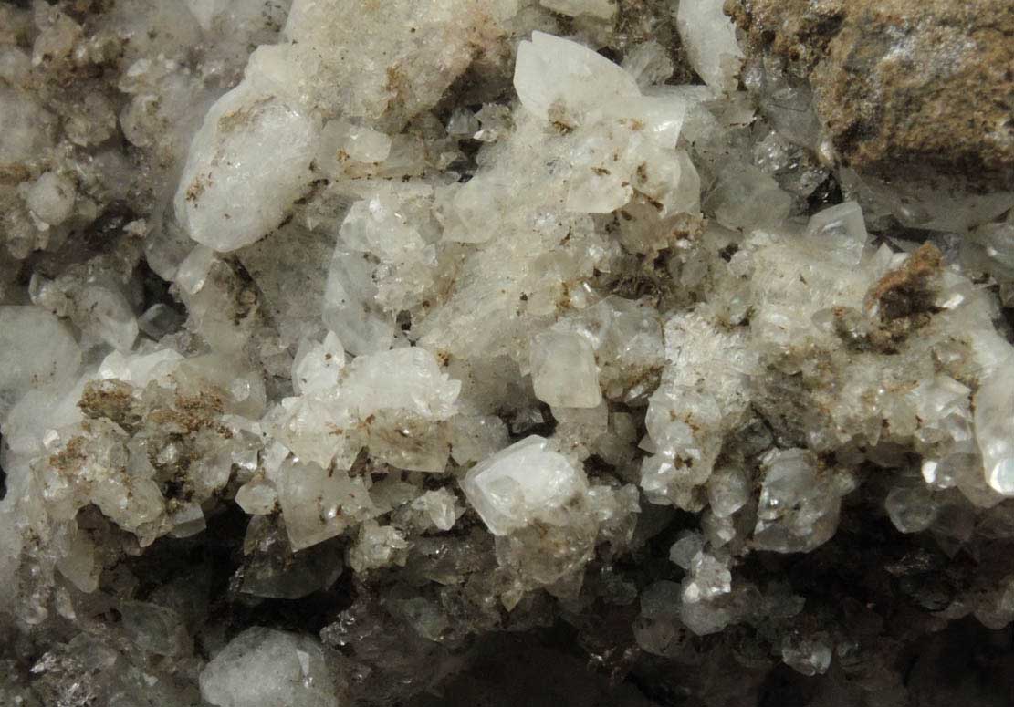 Apophyllite, Analcime, Calcite, Pyrite, Quartz from Cornwall Iron Mines, Cornwall, Lebanon County, Pennsylvania