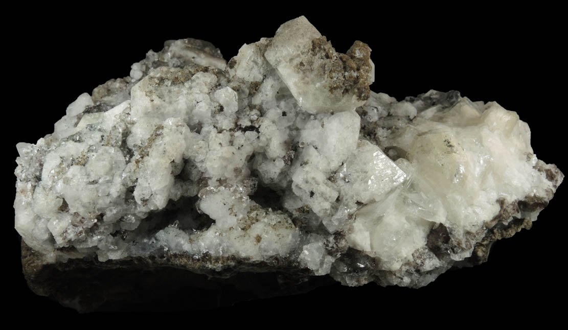 Apophyllite, Analcime, Calcite, Pyrite, Quartz from Cornwall Iron Mines, Cornwall, Lebanon County, Pennsylvania