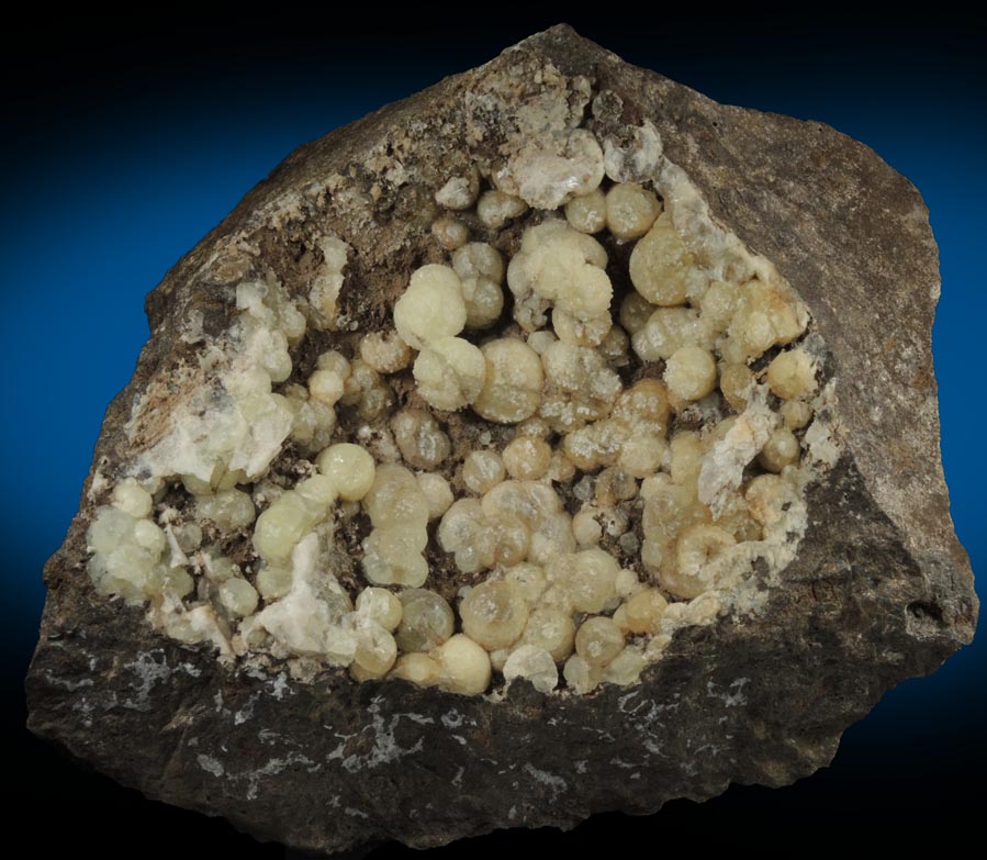 Prehnite with Calcite from Interstate I-84 construction site, north of North Mountain Road, New Britain, Hartford County, Connecticut